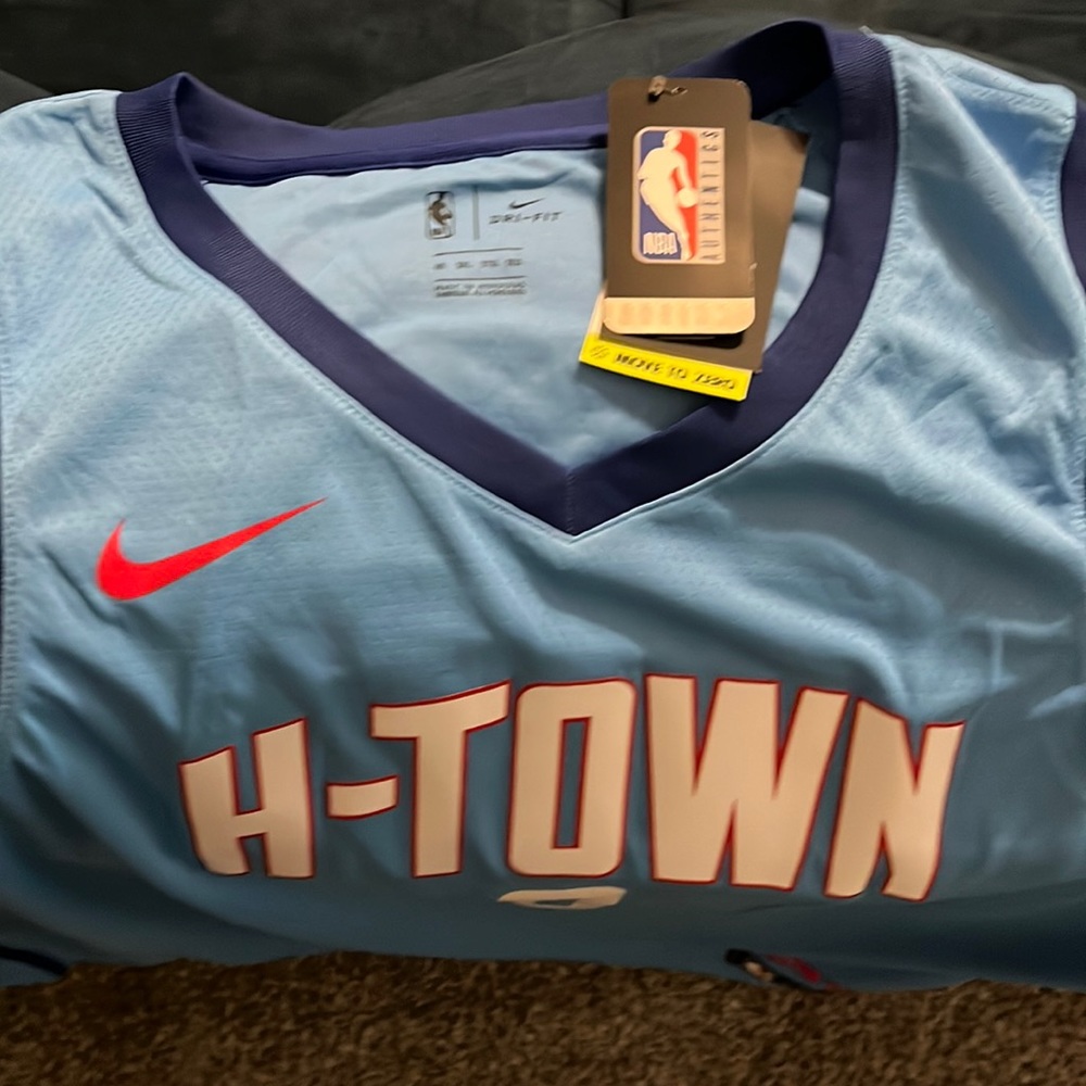 NBA jersey, Houston Rockets #0, Westbrook. Light blue. 3x